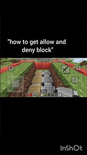 how to get allow and deny block in Minecraft #minecraft #viral #gaming #shorts