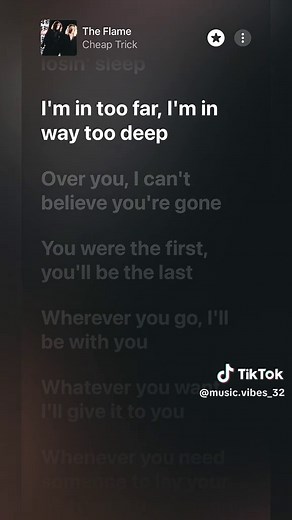 Cheap Trick - The Flame full lyrics