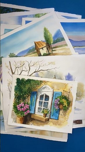 Landscape watercolors created thanks to Paul Clark #landscape #watercolorart