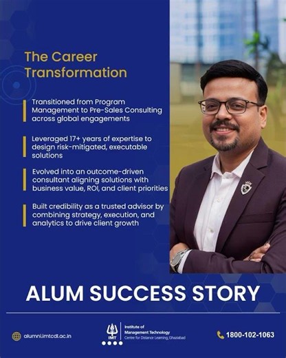 Every career transformation starts with one decision to grow I Sujoy Gupta I IMT CDL Ghaziabad