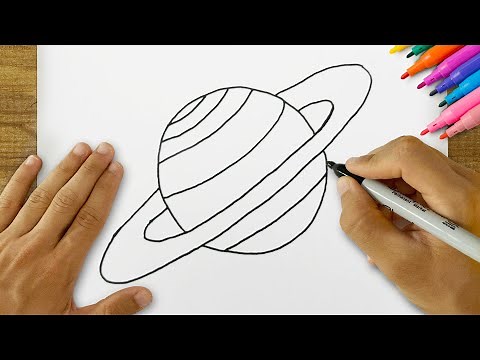 How to Draw Saturn | Step-by-Step Planet Drawing Tutoria