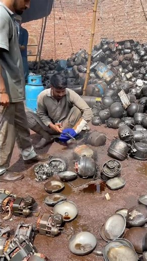 The Process of Removing Copper From a Refrigerator Compressor #removing #copper #compressor #from