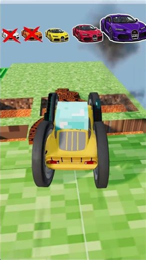 BIG vs SMALL MCQUEEN vs MINECRAFT BRIDGE