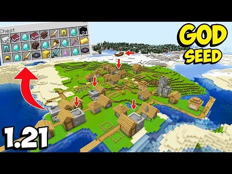 Five Blacksmith Village & Shipwreck at Spawn | Best Seed for Minecraft 1.21 Bedrock & PE