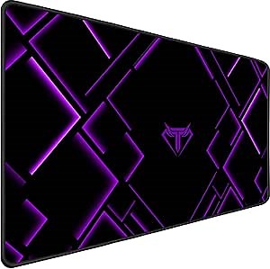 TEDNETGO Large Extended Gaming Mouse Pad, Long Mouse Pads, Extra Large Big Mouse Pad with Stitched Edge, XXL Non-Slip Computer Computer Keyboard Mat for Gamer/Desktop/Office/Home, Purple