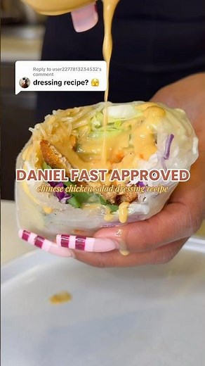 DANIEL FAST APPROVED CHINESE CHICKEN SALAD DRESSING RECIPE 😮‍💨✨ this was so insanely good! #food