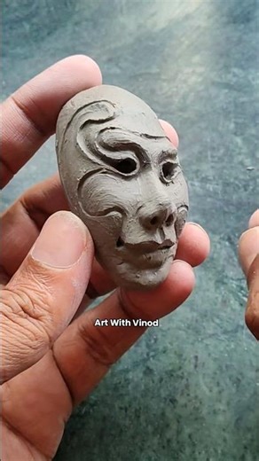 Human face making in clay #clay #clayart #shorts
