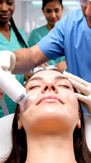 “Extreme Close-Up: Doctor Clears the Entire Face with One Satisfying Sweep!”