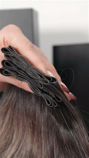 Invisible dark balayage clip-ins that no one will notice #extensions #balayage