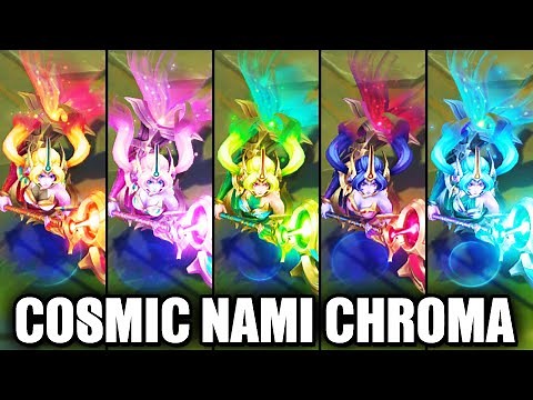 All Cosmic Destiny Nami Chroma Skins Spotlight (League of Legends)