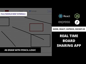 #6 Draw With Pencil Logic | Node Js React Js Real-Time White Board Sharing App