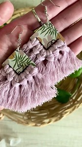 Floral Macrame Earrings: Boho Fringe With Nickel Free Silver Hooks - Etsy