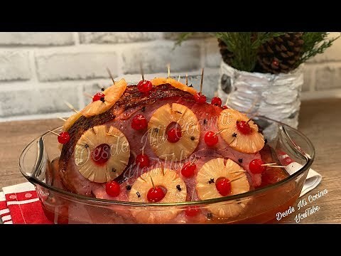 Baked Ham -with Pineapple and Cherries- with Gravy || From My Kitchen by Lizzy