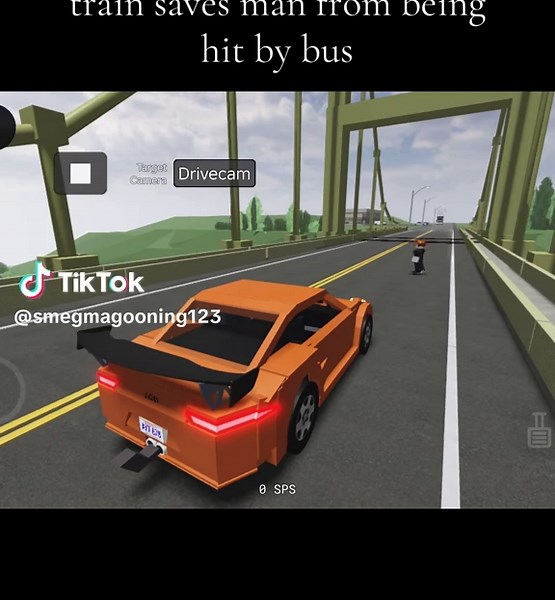 #roblox #funny #car #crash #notfunny | a train