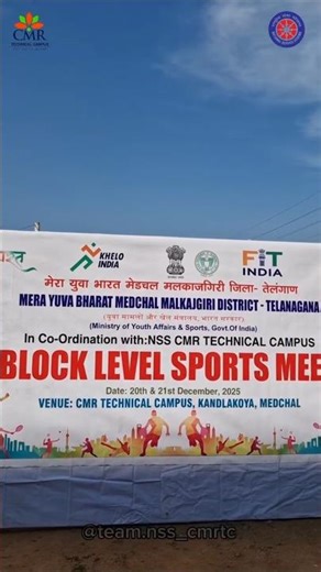 CMRTC NSS Unit rocked the Block-Level Sports Meet, held with MYBHARAT Kendra, Rangareddy district.