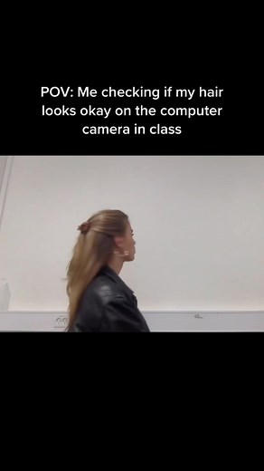 Therese Malmgren on Instagram: "Had to share this one too🥹 Miss my daily hair checks in my computer camera! My Tiktok: therese_malmgren #schoollife #schoolcamera #haircheck #missschool"