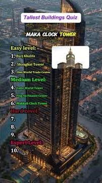 Match these record breaking skyscrapers worldwide | #skyscrapers #worldrecords #geographyquiz