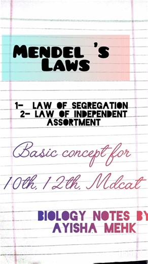 Mendel laws # biology notes #Mehk world