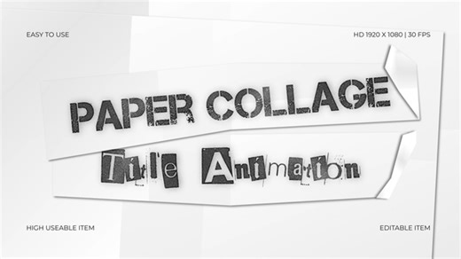 Paper Collage Title Animation
