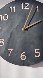Unique Stone Veneer Wall Clock, Black Wall Clock, Big Wall Clock, 12 Inches Clock, 16 Inches Wall Clock, 20 Inches Wall Clock - Etsy