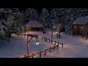 SNOWSTORM AMBIENCE | 10 Hour Medieval Snow Village Blizzard