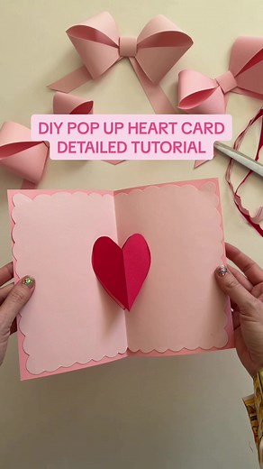 DIY Pop Up Heart Card Tutorial for Valentine's Day