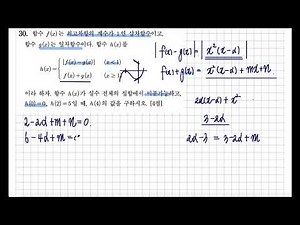 2021 College Scholastic Ability Test (CSAT) Type B, Question 30: Cubic Functions and Differentiab...