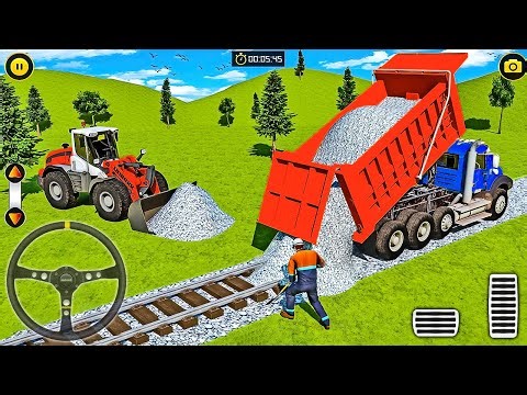 Railway Road Construction 3D - JCB Train Road Builder Simulator 2026 - Android Gameplay