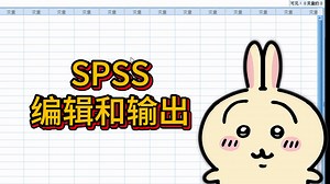 SPSS编辑和输出！