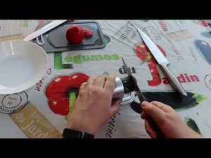 How to sharpen a kitchen knife with silvercrest LIDL electric sharpener. Blades are as razors now