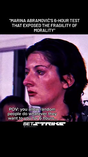 In 1974, performance artist Marina Abramović held an experiment in a small studio in Naples called Rhythm 0. For six hours, she stood motionless beside a table of 72 objects.. everything from a feather, lipstick, and grapes to a knife, nails, a scalpel,and a loaded gun. A sign beside her read: "There are 72 objects on the table that one can use on me as desired. I am the object." She gave the audience complete control of her body, agreeing to take full responsibility for whatever they did. At fi