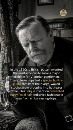 This clever Victorian invention kept carefully applied mustache wax out of your tea. | Mysteries Knowledge