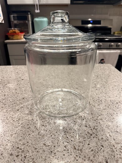 Vintage Anchor Hocking Heritage Hill Clear Glass Jar - Etsy
