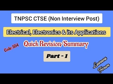 TNPSC CTSE 2025 – Electrical Circuits Full Concept + Important Formulas + Revision