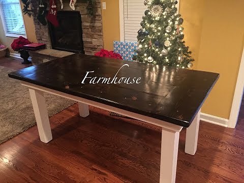 HOW TO BUILD A FARMHOUSE KITCHEN TABLE - EASY DIY PROJECT