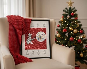 Gingerbread Chef Happy New Year Printable Wall Art - Instant Download - Etsy Canada