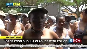 [BREAKING NEWS] The Operation Dudula group clashes with police in Orange Grove. More on #DStv403 | eNCAnews