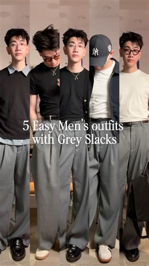5 easy men’s outfits with grey slacks