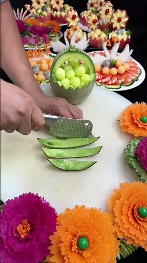 Fruit basket # food display recipe # fruit platter style recipe # creative food platter recipe # fo