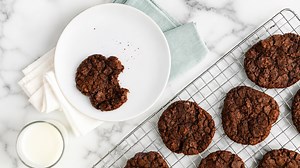 Martha Stewart double chocolate chunk cookie recipe with Dutch cocoa