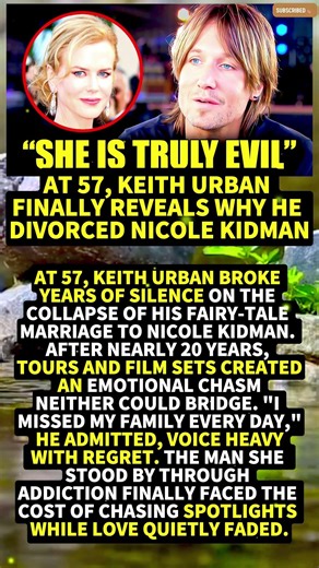 At 57, Keith Urban FINALLY Reveals Why He Divorced Nicole Kidman #Shorts #viral