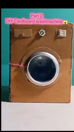 DIY Cardboard Washing machine (Part 2)😱 #diy #diycrafts #cardboardcraft #wow #shorts #handmade #fyp