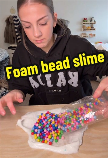 Making a foam bead slime | slime