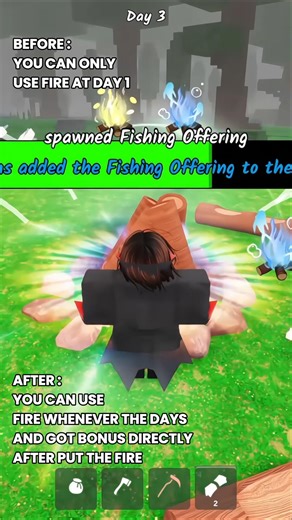 OFFERING Fire Update Mechanic #roblox #99nightintheforest #99nights