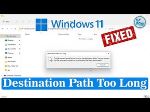 ✅ How To Fix Destination Path Too Long Error in Windows 11