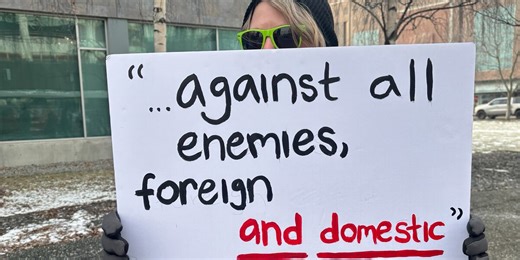 Anchorage protesters join nationwide protest of Trump administration policies, including Elon Musk’s role