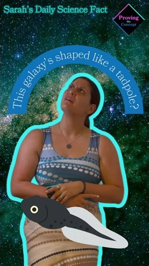 This galaxy's shaped like a tadpole?