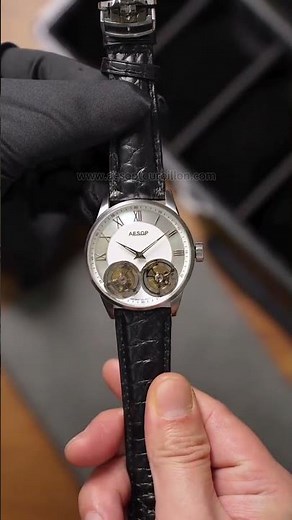 AESOP White Double Flying Tourbillon Mechanical Men Watch 7026#tourbillon #aesop #watch