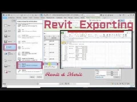 Video 40-Revit Exporting to Excel.