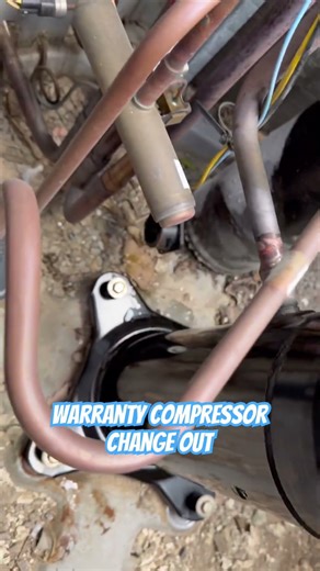 Warranty compressor change out on a Carrier heat pump. #hvac #dallas #diy #smartphone